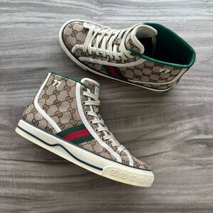 Gucci Tennis 1977 GG High “Beige Ebony” Size 7.5 Women’s (EU 37.5)